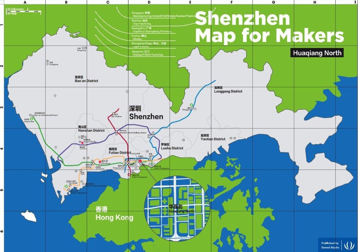 kart Shenzhen xəritə şəxslər üçün
