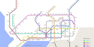 Metro xəritəsi Shenzhen 2016