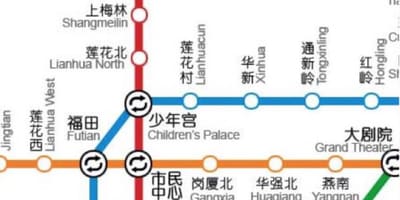 Kart Şimal dəmir yolu vağzalının Shenzhen 